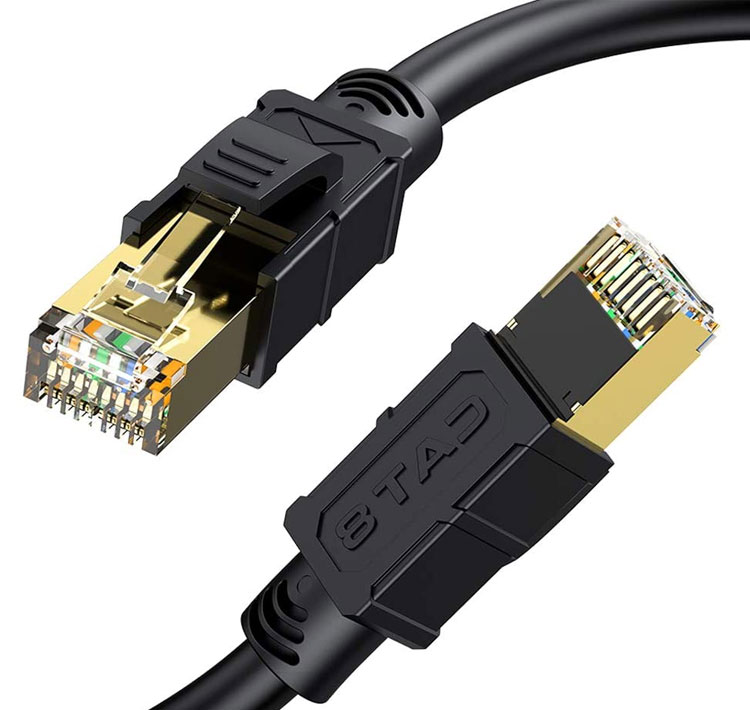 RJ45 Connectors Golden Nickel Plated For Shielded Cable