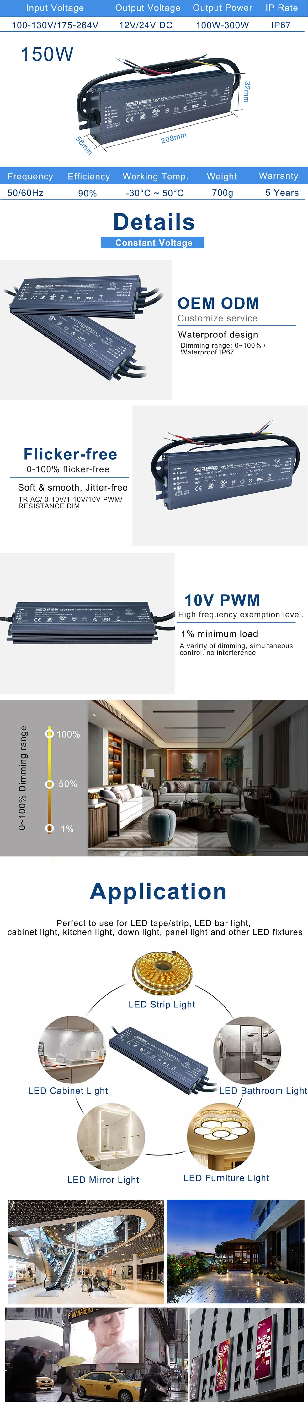 Dimmable Led Power Supply 12v 24v