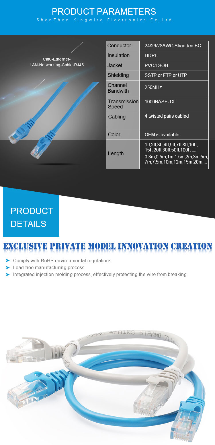 RJ45 To RJ45 Cross Over Cat6 Cable